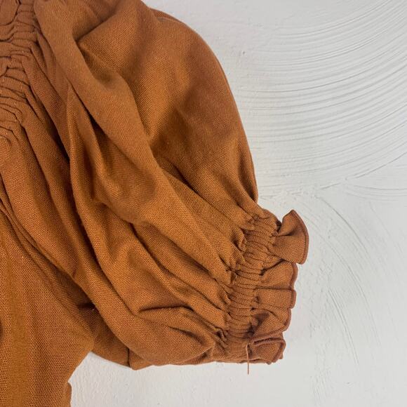 Jen's Pirate Booty Reality Bites Crop Top Sunburn Linen - Picture 4 of 9